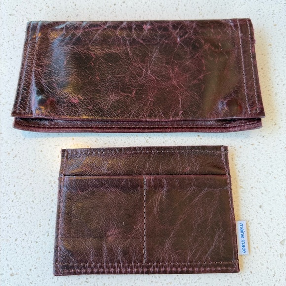 Rough & Tumble Black Cherry Snap Wallet + Card Duo Both Sides - Picture 1 of 3